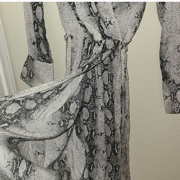 WHITE CLOSET Snake print dress with Slit - Picture 4 of 5